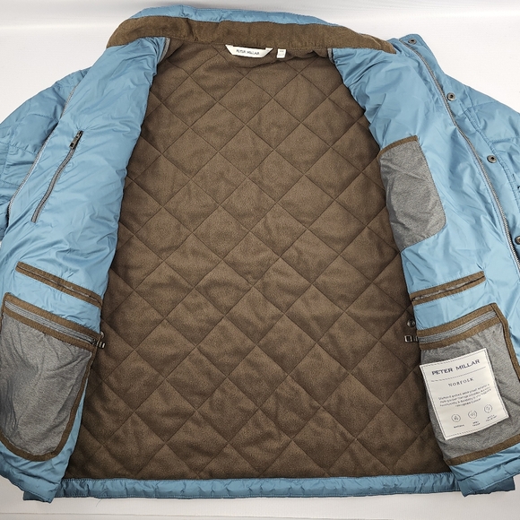 Peter Millar Norfolk Quilted Lightweight Bomber Jacket Blue XXL - Picture 11 of 16